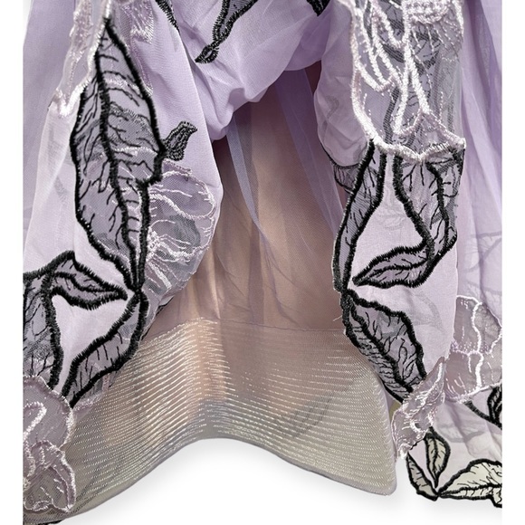 Marchesa Notte Floral Embroidered Chiffon Tulle Gown, NWT - Picture 11 of 15